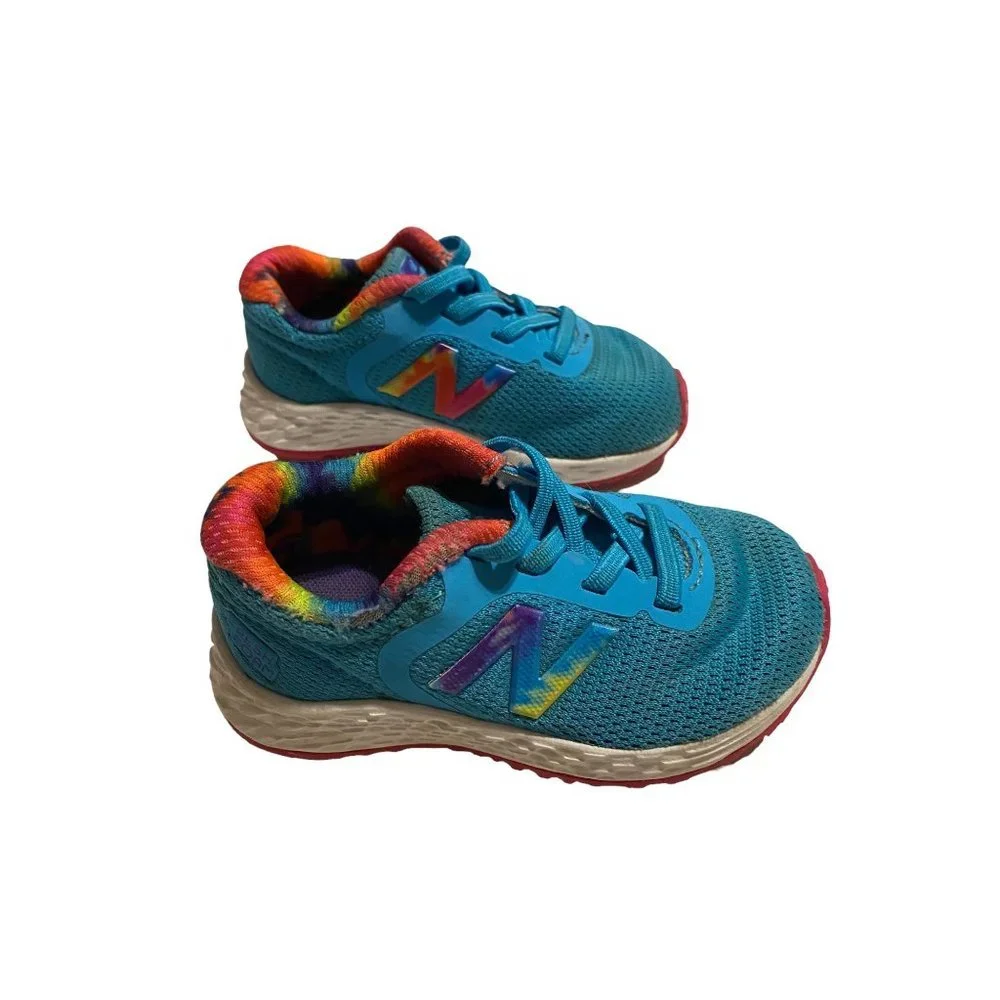 New Balance Arishi v2 Fresh Foam Sneaker Toddler Sz 5‎ Rainbow Accent